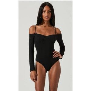 NWT ASTR the label Alessa Bodysuit In Black size S